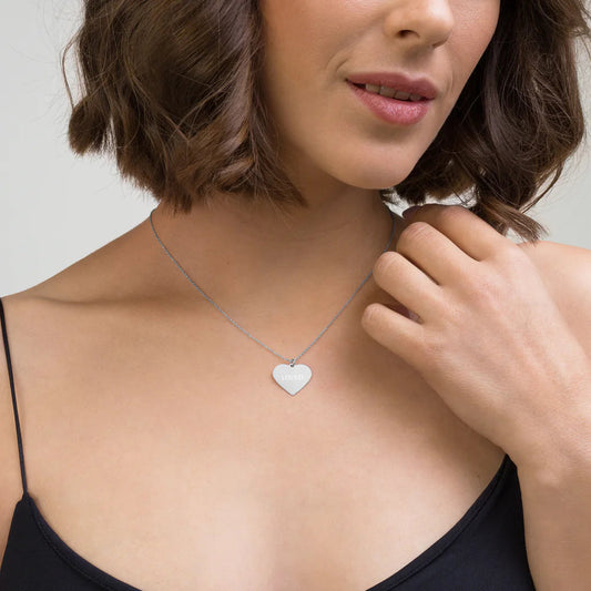 Sterling Silver Loved Heart Necklace WEM Support (www.WEM.support)