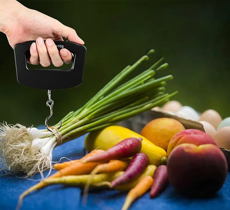 Balança Digital Portátil com Gancho - Catch Cards