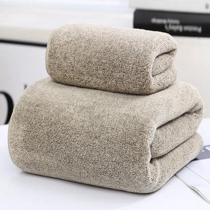 Bamboo Charcoal Coral Fleece Towel Duo - Catch Cards