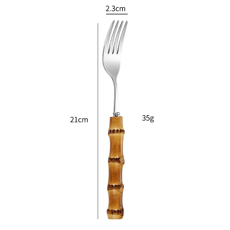 Bamboo Handle Steak Knife - Catch Cards
