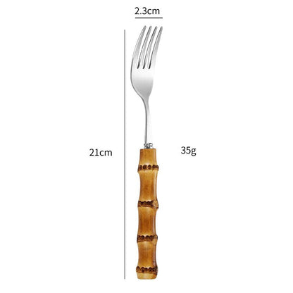 Bamboo Handle Steak Knife - Catch Cards