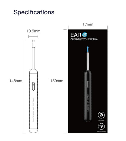 Visual Earpick Endoscope Smart Ear Picking Tools WiFi WEM Support (www.WEM.support)