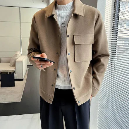 Premium Short Woolen Overcoat