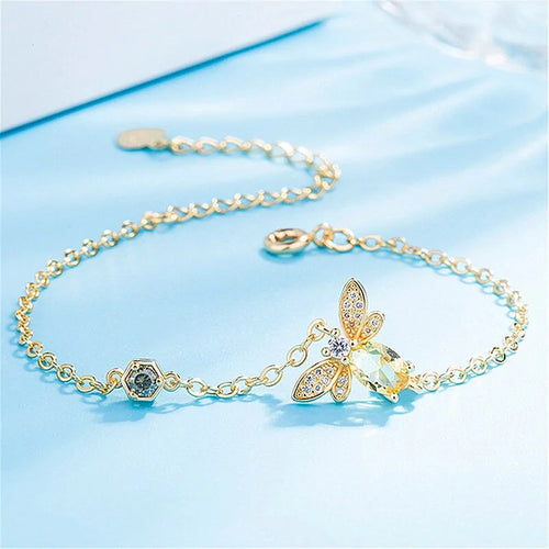 Crystal Bee Bracelet - Matches others WEM Support (www.WEM.support)