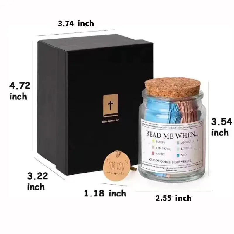 Bible Verse Jar Devon, Bible Verse Label Jar Ornament - Catch Cards