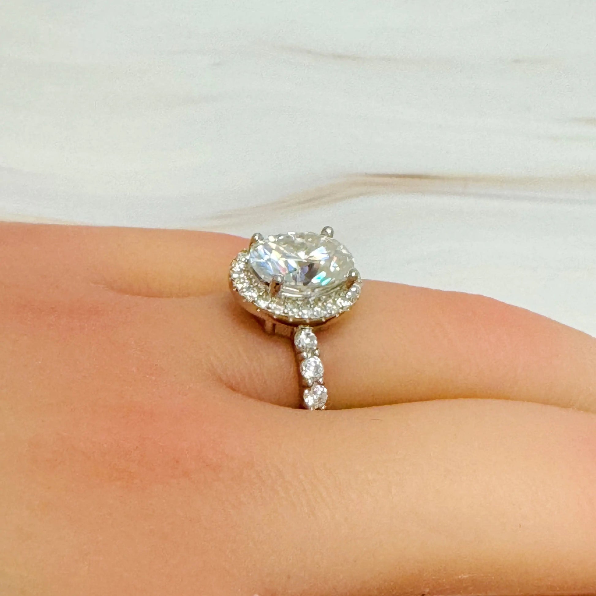 Legacy 3 Carat Centered Moissanite Ring WEM Support (www.WEM.support)