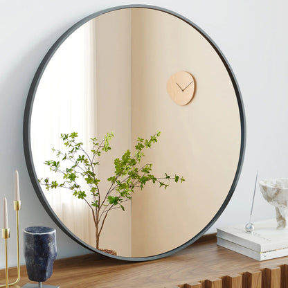 Black Circular Wall Mirror - Catch Cards