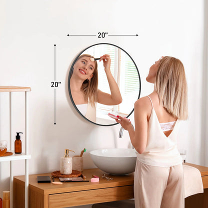 Black Circular Wall Mirror - Catch Cards