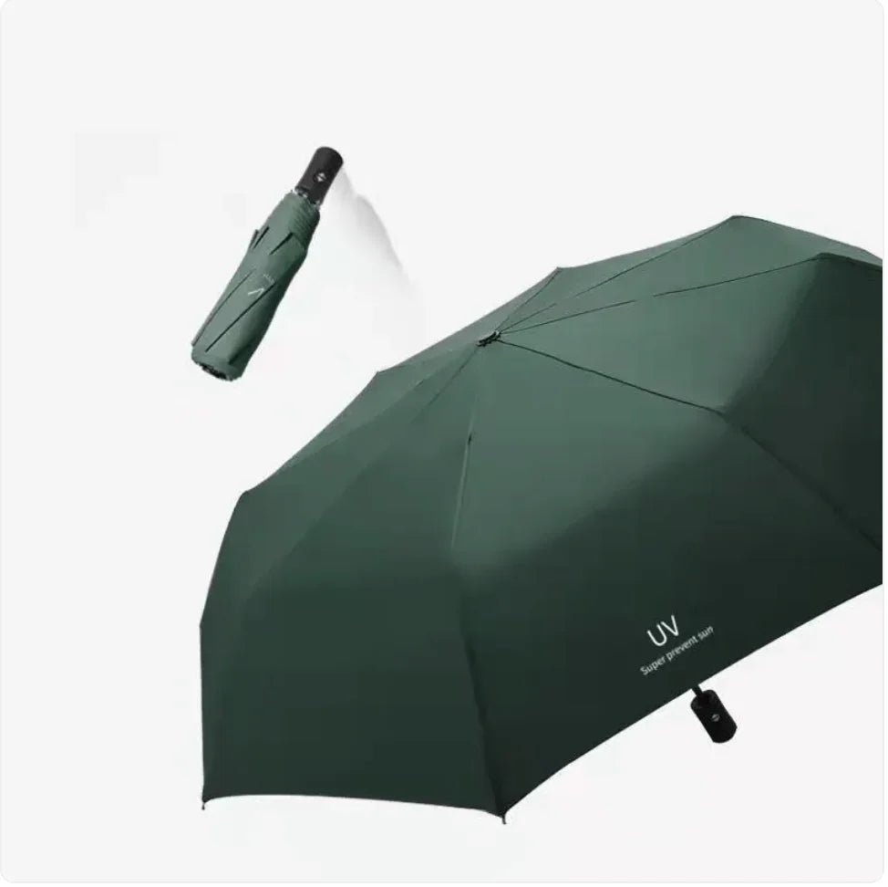 Black Folding Automatic Umbrella – UV Protection - Catch Cards