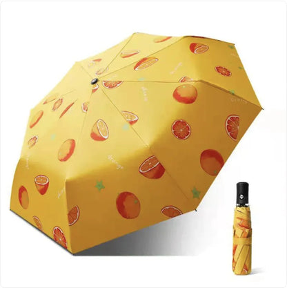 Black Folding Automatic Umbrella – UV Protection - Catch Cards