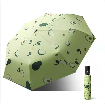 Black Folding Automatic Umbrella – UV Protection - Catch Cards