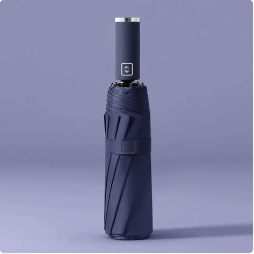 Black Folding Automatic Umbrella – UV Protection - Catch Cards