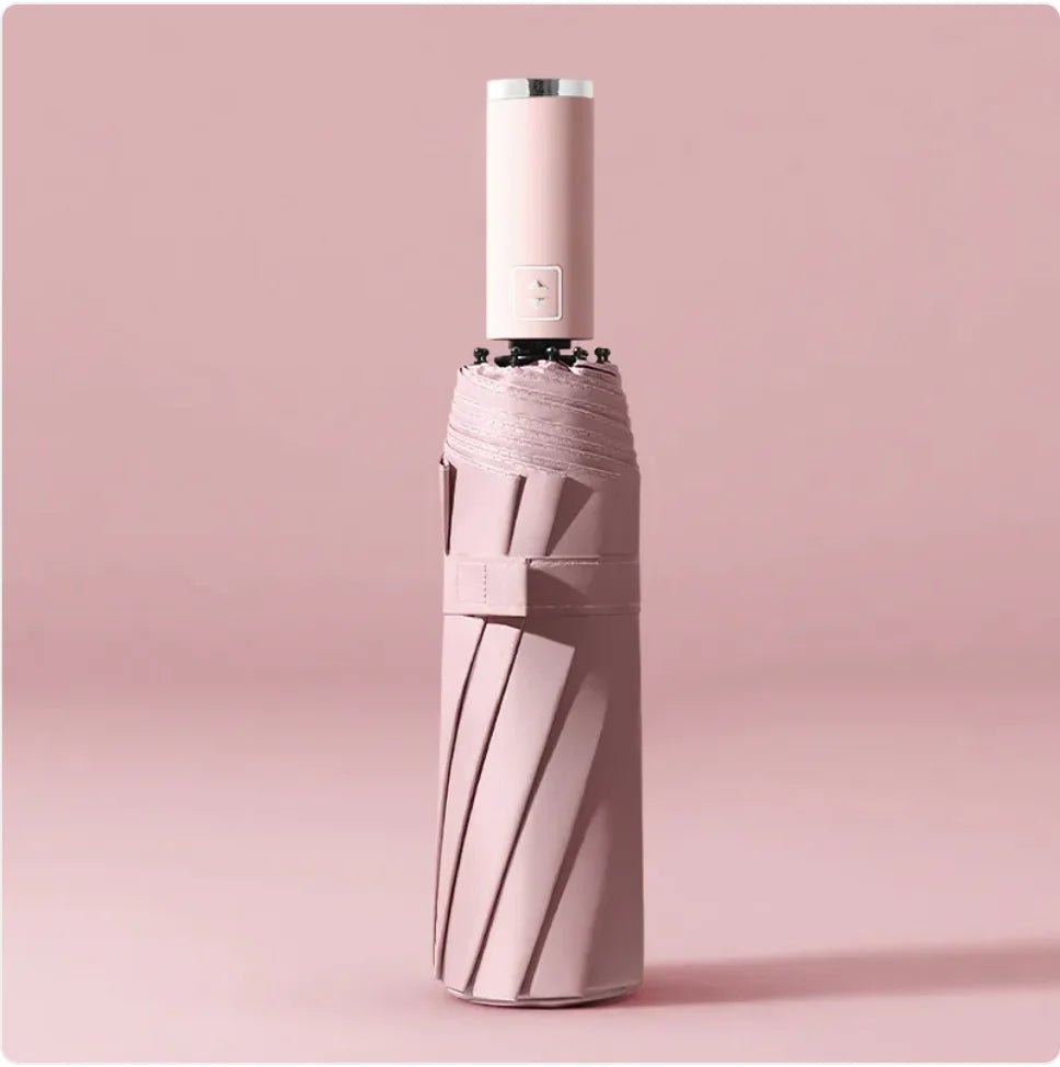 Black Folding Automatic Umbrella – UV Protection - Catch Cards