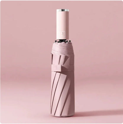 Black Folding Automatic Umbrella – UV Protection - Catch Cards