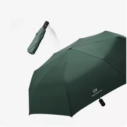 Black Folding Automatic Umbrella – UV Protection - Catch Cards