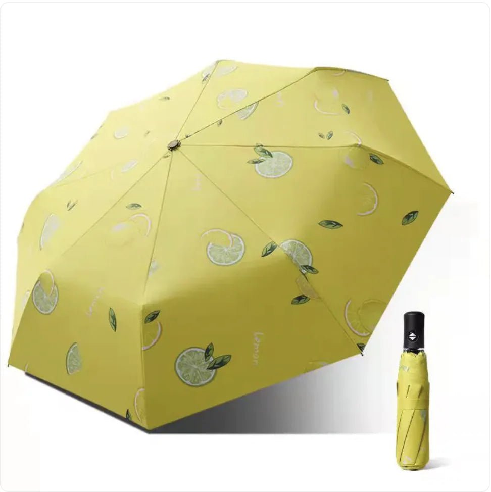 Black Folding Automatic Umbrella – UV Protection - Catch Cards