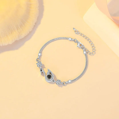 Black Swan Bracelet with Zircon for Fashion Statement - Catch Cards