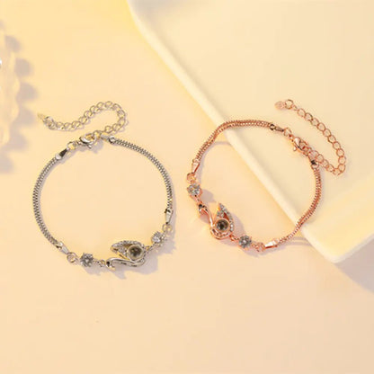 Black Swan Bracelet with Zircon for Fashion Statement - Catch Cards