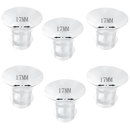 bliblo 6pcs Inserto de Brida 17mm Compatible con Medela/TSRETE/momcozy Silicona Libre de BPA para Escudo de Bomba de Lactancia Portátil/Inserto de Brida, Recolector de Leche Universal 24mm HejK.com
