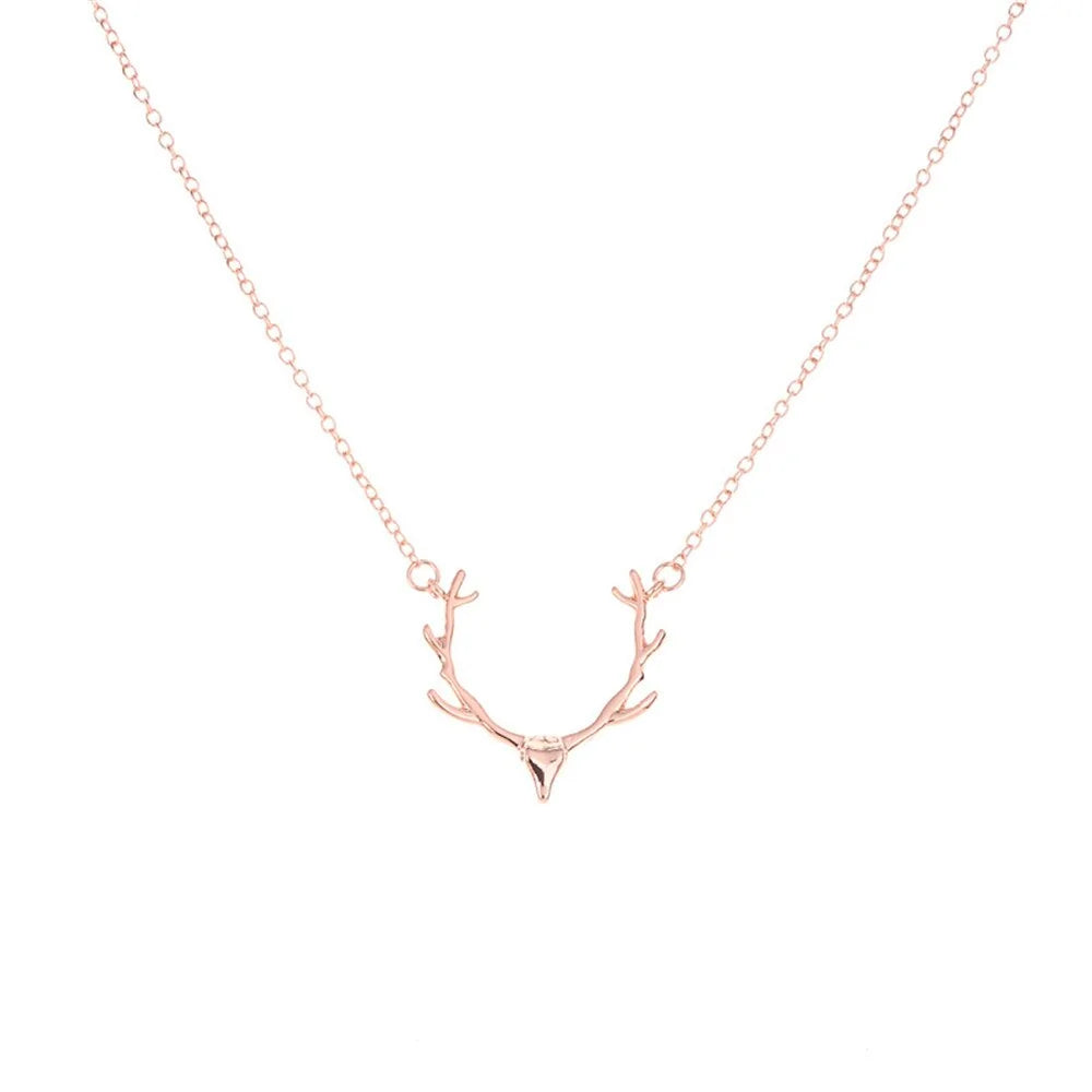 Deer Antlers Pendant Necklace WEM Support (www.WEM.support)