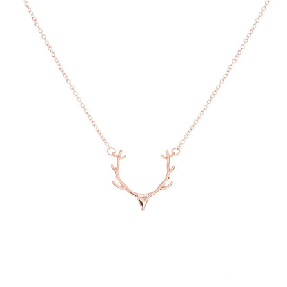 Deer Antlers Pendant Necklace WEM Support (www.WEM.support)
