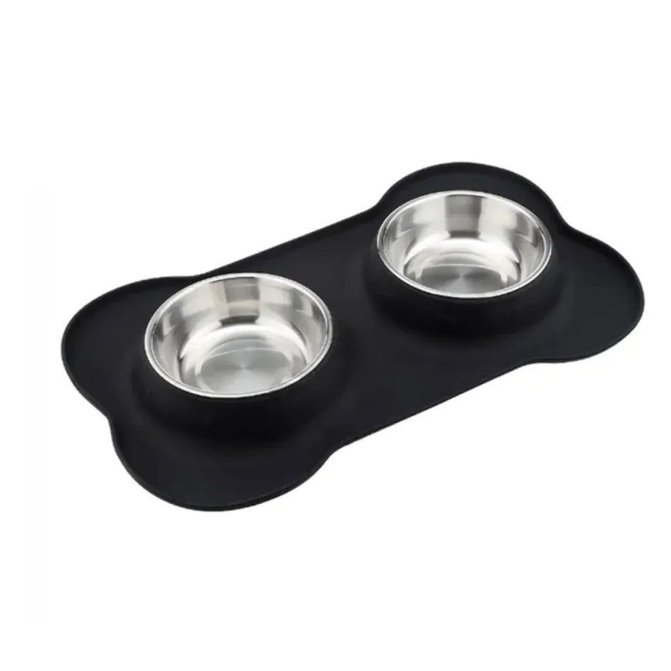 Bone - Shaped Silicone Pet Bowl Mat - Catch Cards