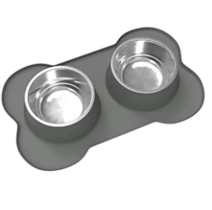 Bone - Shaped Silicone Pet Bowl Mat - Catch Cards
