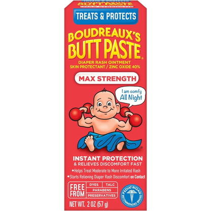 Boudreaux's Max Strength Diaper Rash Ointment, 2 oz Tube - Catch Cards