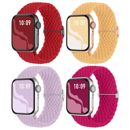 Braided Stretchy Solo Loop Compatible for Apple Watch Band 38mm 40mm 41mm 42mm 44mm 45mm 46mm 49mm for Women Men, Nylon Elastic Straps Wristbands for iWatch Series 10 9 8 7 6 SE 5 4 3 2 Ultra Ultra 2 - Catch Cards
