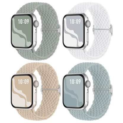 Braided Stretchy Solo Loop Compatible for Apple Watch Band 38mm 40mm 41mm 42mm 44mm 45mm 46mm 49mm for Women Men, Nylon Elastic Straps Wristbands for iWatch Series 10 9 8 7 6 SE 5 4 3 2 Ultra Ultra 2 - Catch Cards