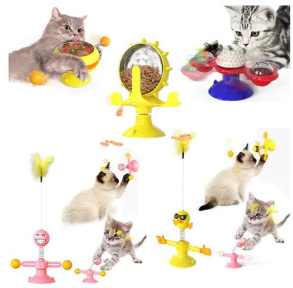 Brinquedo Catavento Rotativo para Gatos - Catch Cards