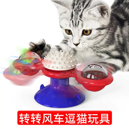 Brinquedo Catavento Rotativo para Gatos - Catch Cards