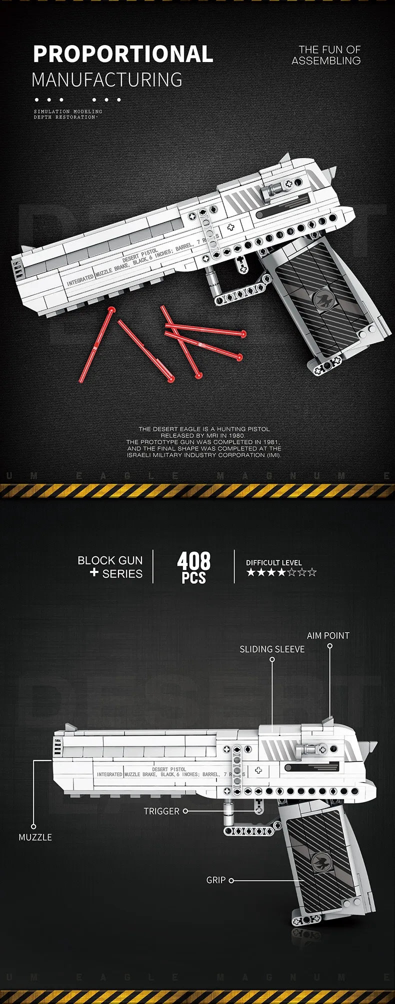 Building Blocks Model Toy Guns - Catch Cards