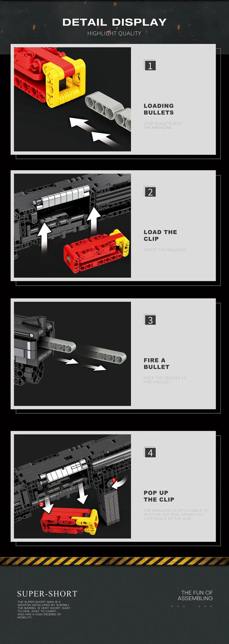 Building Blocks Model Toy Guns - Catch Cards