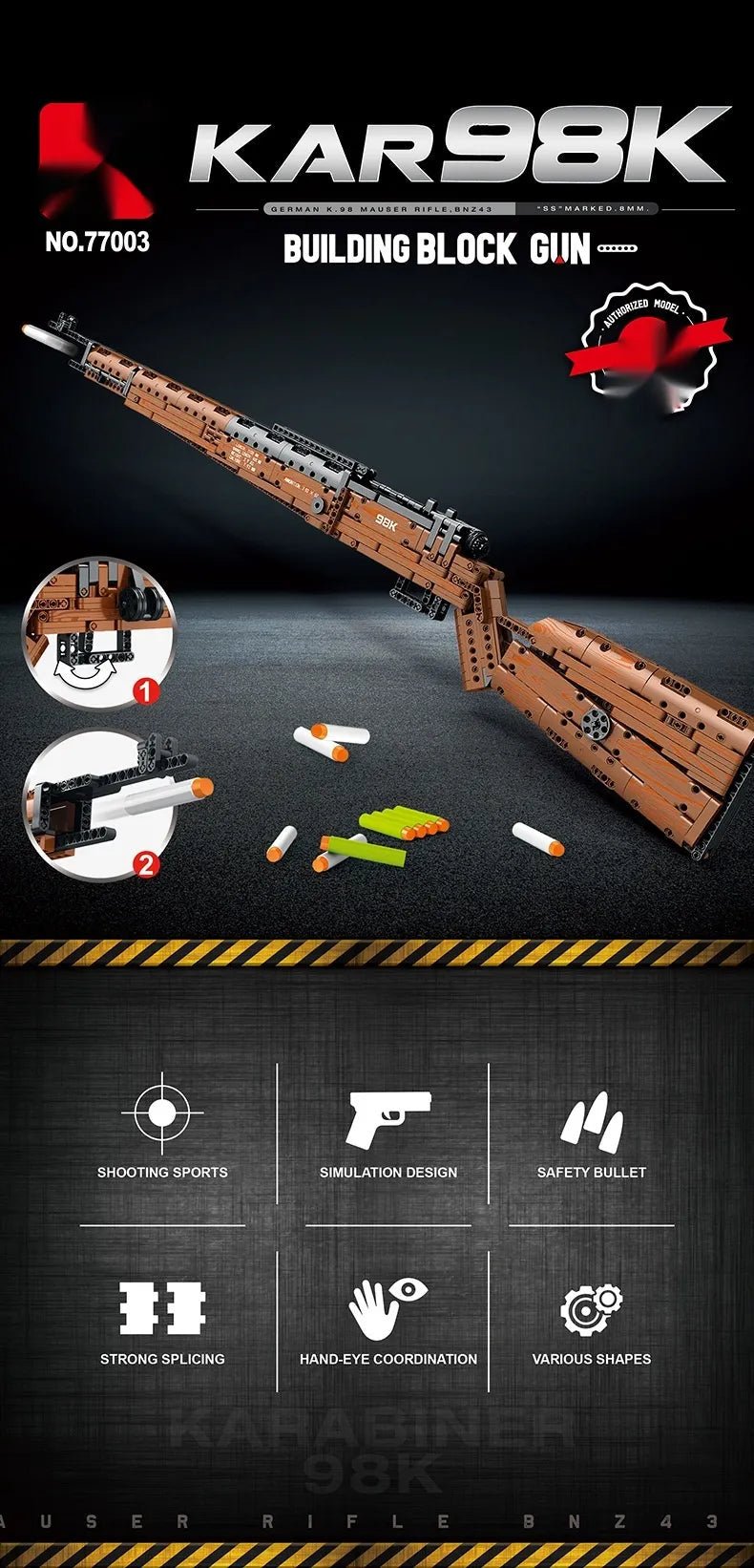 Building Blocks Model Toy Guns - Catch Cards