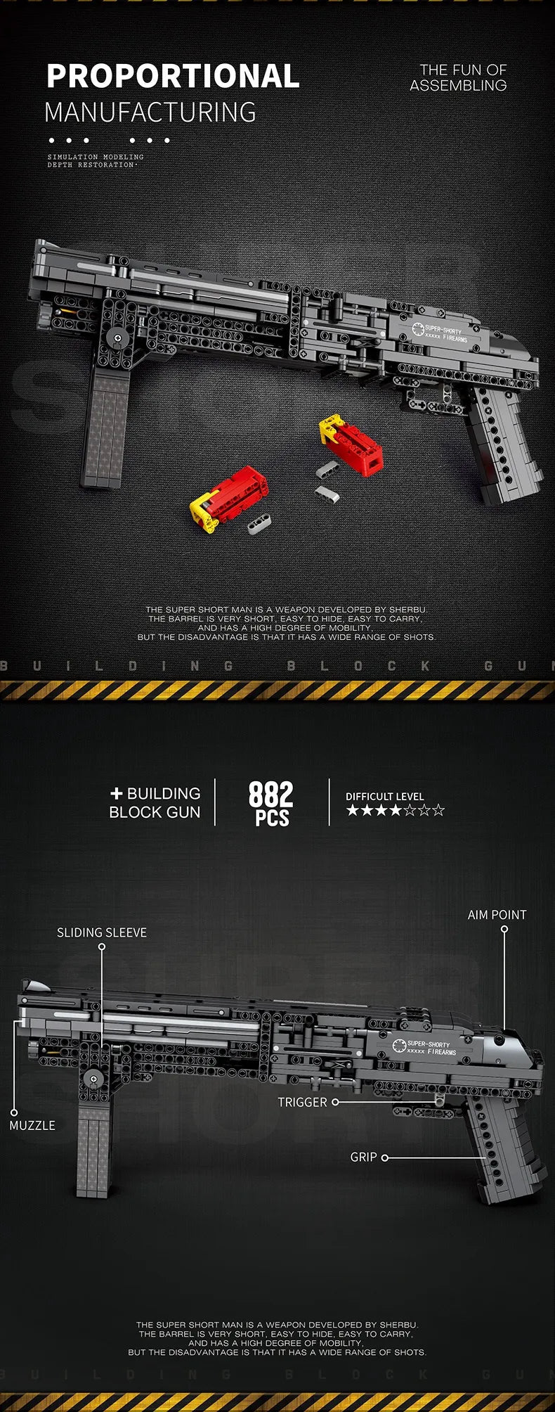 Building Blocks Model Toy Guns - Catch Cards