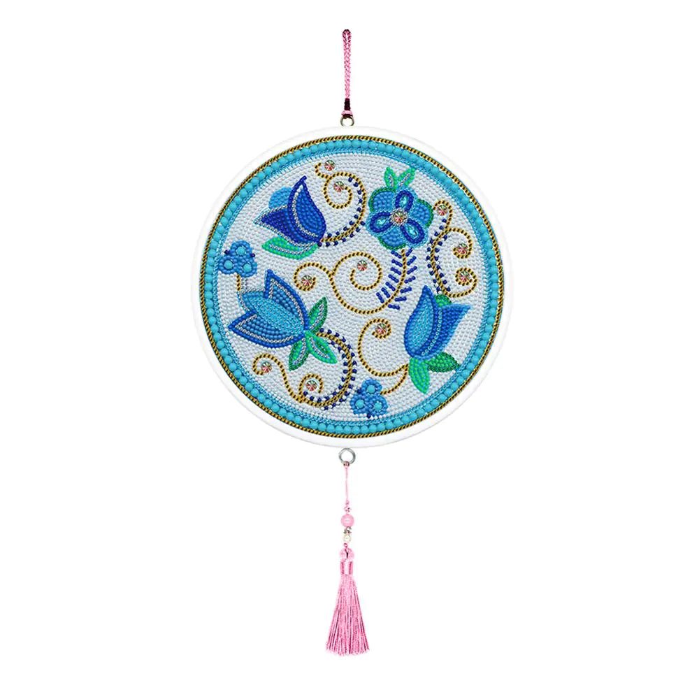 Butterfly Diamond Painting Pendant with Tassel Design - Catch Cards