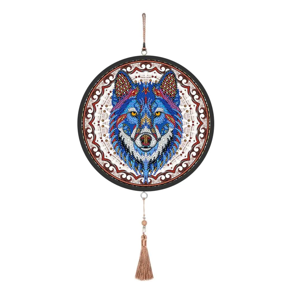 Butterfly Diamond Painting Pendant with Tassel Design - Catch Cards