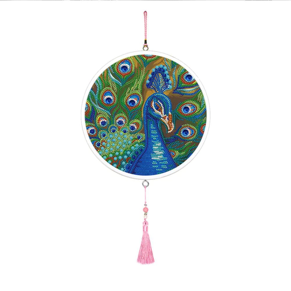 Butterfly Diamond Painting Pendant with Tassel Design - Catch Cards