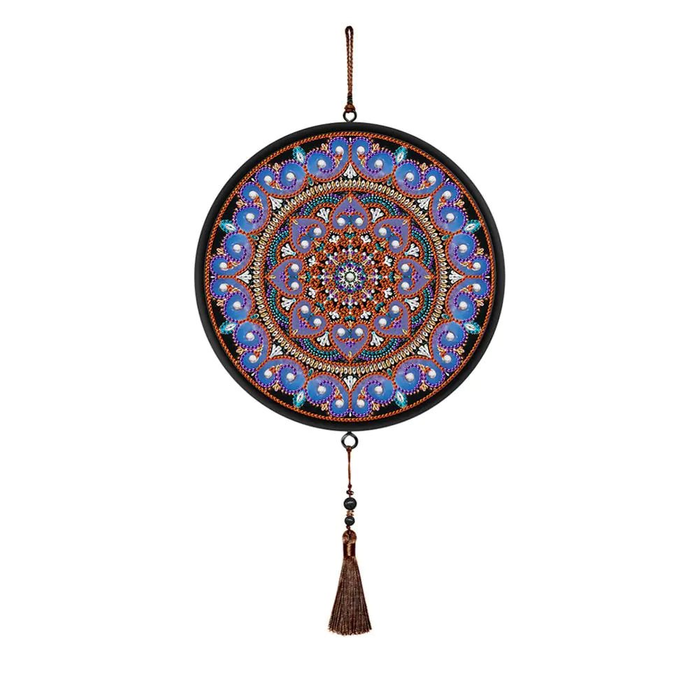 Butterfly Diamond Painting Pendant with Tassel Design - Catch Cards