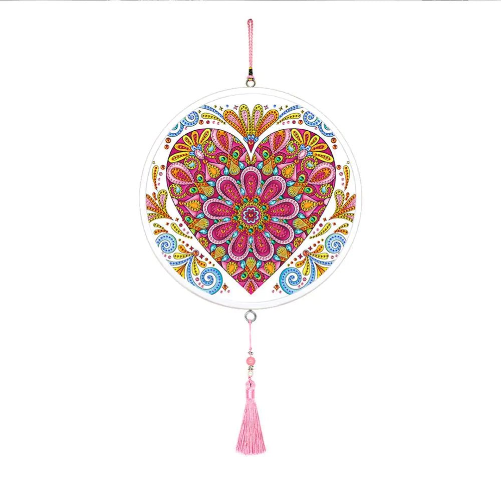 Butterfly Diamond Painting Pendant with Tassel Design - Catch Cards