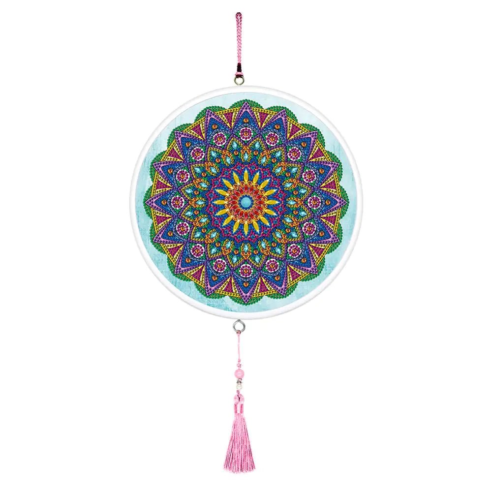 Butterfly Diamond Painting Pendant with Tassel Design - Catch Cards