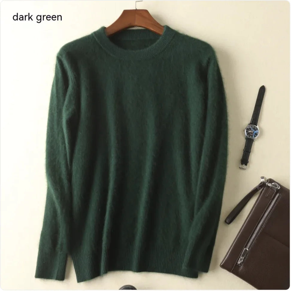 Thick Cashmere Round Neck Sweater WEM Support (www.WEM.support)