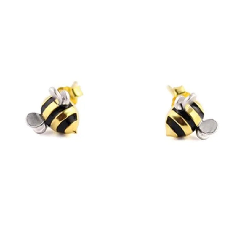 Silver Bee Earrings WEM Support (www.WEM.support)