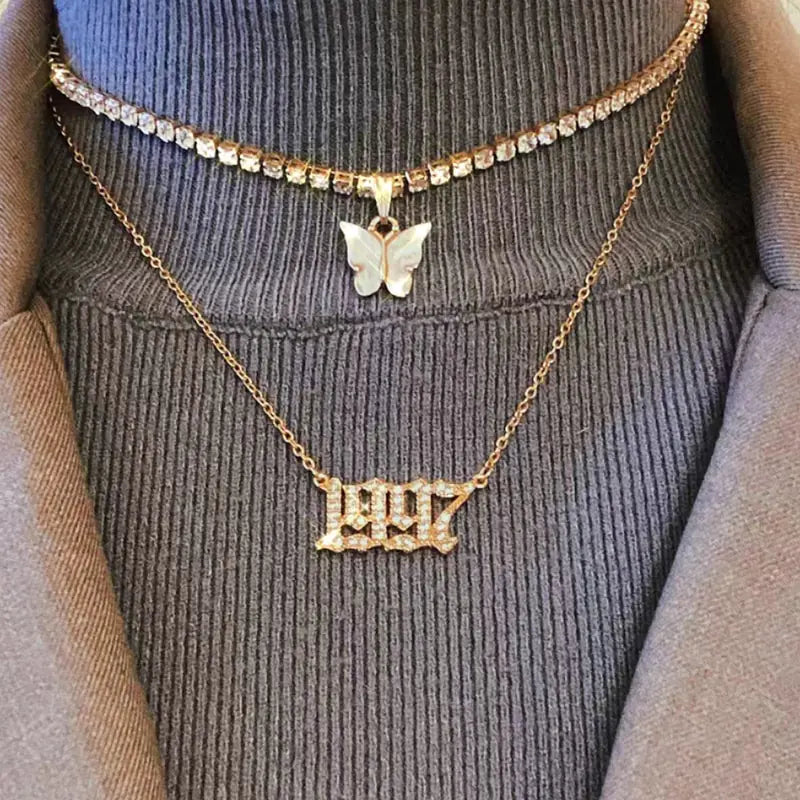 Birth Year Number Necklace WEM Support (www.WEM.support)