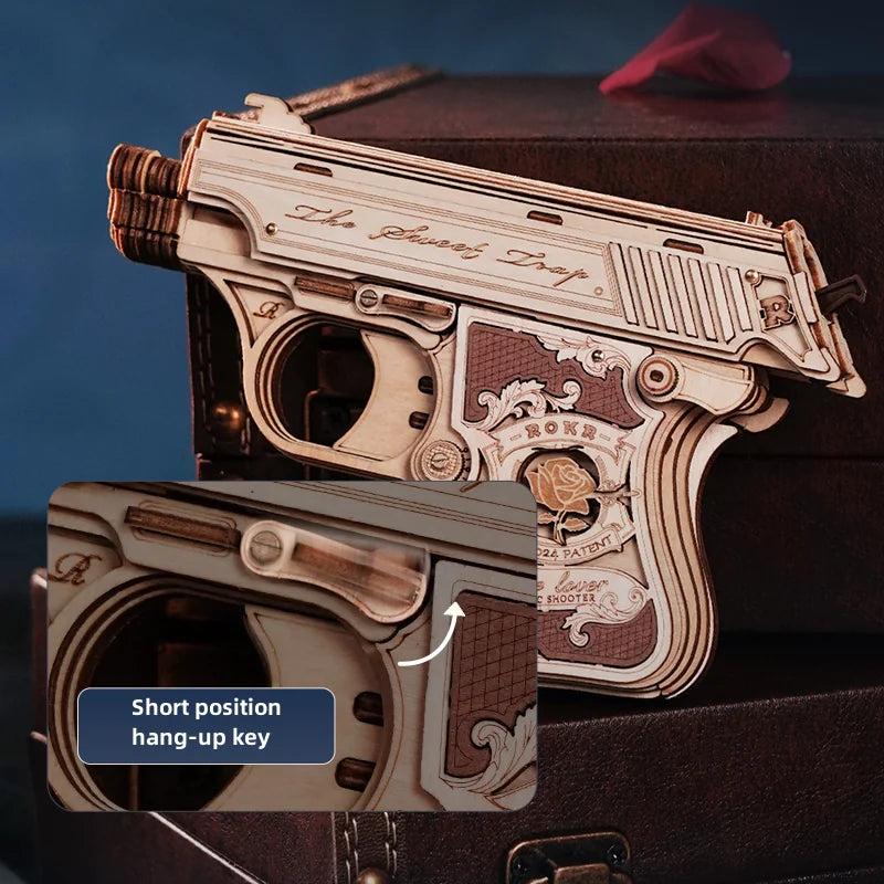 Robotime Mechanical Hideout Gun Kit WEM Support (www.WEM.support)