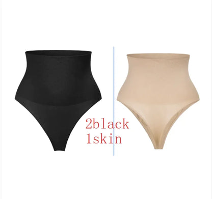 High Elastic Mid-Waist Striped T-Back