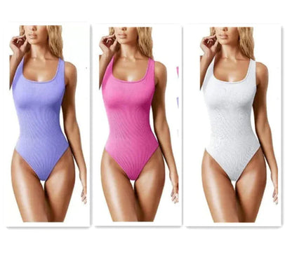 Women's U-neck Sleeveless Vest Tight Jumpsuit WEM Support (www.WEM.support)