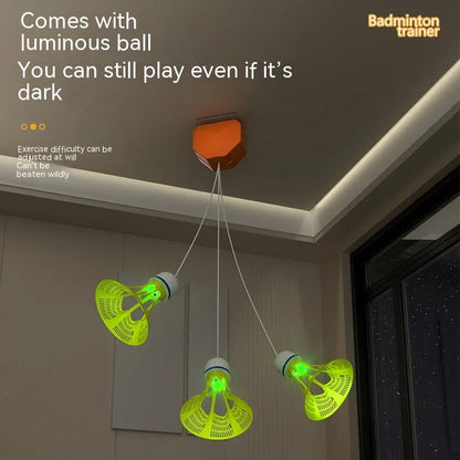 Badminton Racket Single Trainer with Automatic Rebound Swing WEM Support (www.WEM.support)