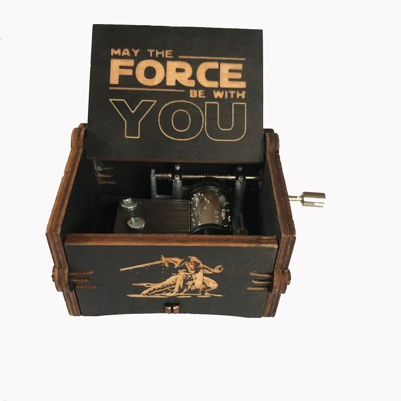 Caixa de Música de Madeira Movida a Manivela - Catch Cards